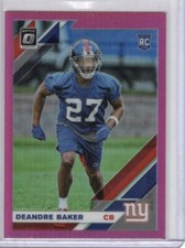 2019 Donruss Optic Pink Prizm RC #114 Deandre Baker New York Giants