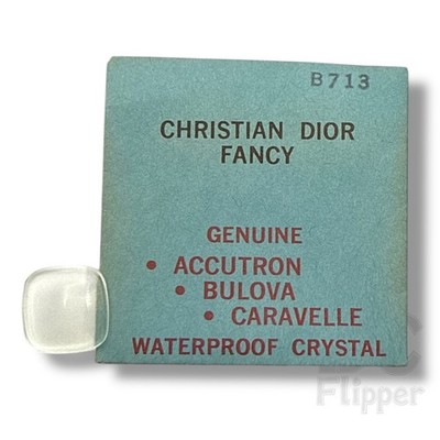 Bulova B713F Watch Crystal Christian Dior 12.3 x 12.3 Square Ladies NOS Read!