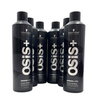 Schwarzkopf OSiS+ Session Label Texture Hairspray 14.7 oz-6 Pack