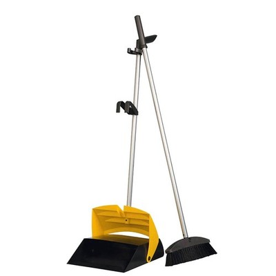 VERMOP Kehrgarnitur mit langem Stiel gelb Kunststoff 29,0 cm breit
