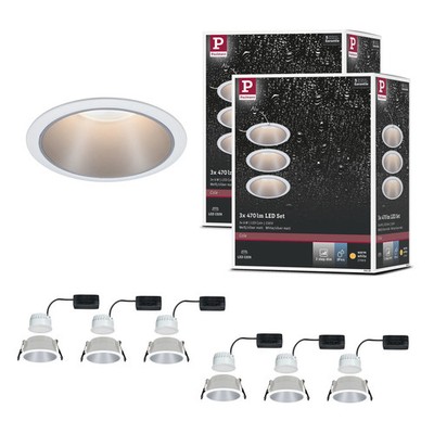 LED Einbauleuchte 3-Step-Dim Cole Coin 6er-Set IP44 rund 88 mm Coin 6x6W 6x470lm