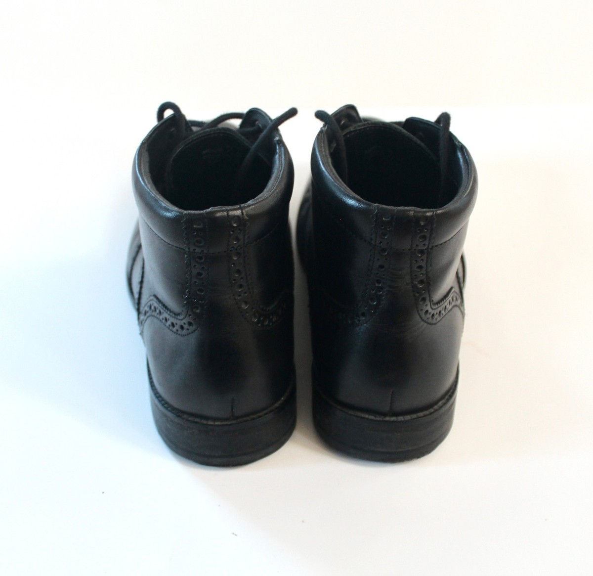 COLE HAAN wingtip chukka boots for men, black genuine 