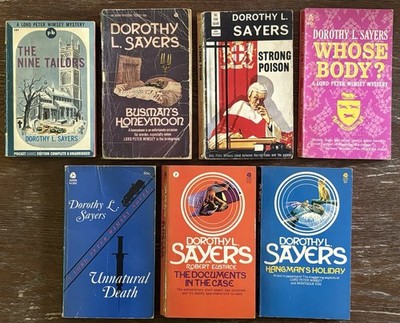 Lot Of 7 Dorothy L Sayers Vintage Mystery Paperbacks - Lord Peter Wimsey