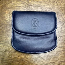 Buxton Wallet Navy Blue Leather Mini Pouch Change Purse Billfold