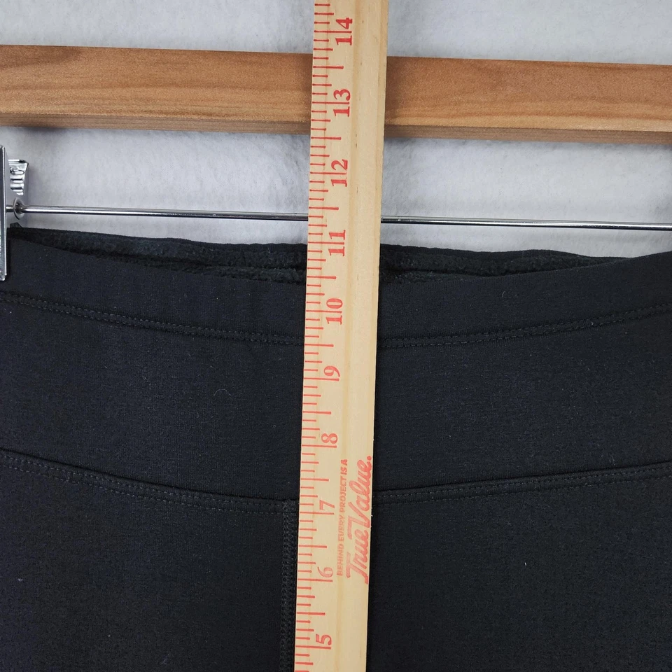 Pantalones Athleta Mujer Grandes Negros Gris Cummit Forrados de Vellón Leggings Ajustados Pull On Foto 4 de 4