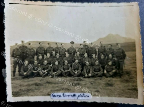 WW2 Iceland - British Soldiers  '' George Garret's Platoon '' -  photo 10 by 8cm