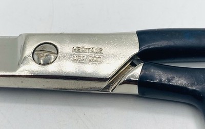 Vintage Heritage Scissors Shears Tailor Seamstress 9'' Black Handle USA Made S1