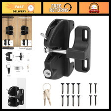 Lockable 2-Sided Gate Latch - Self-Locking Outdoor Fence Hardware for Metal, Woo
