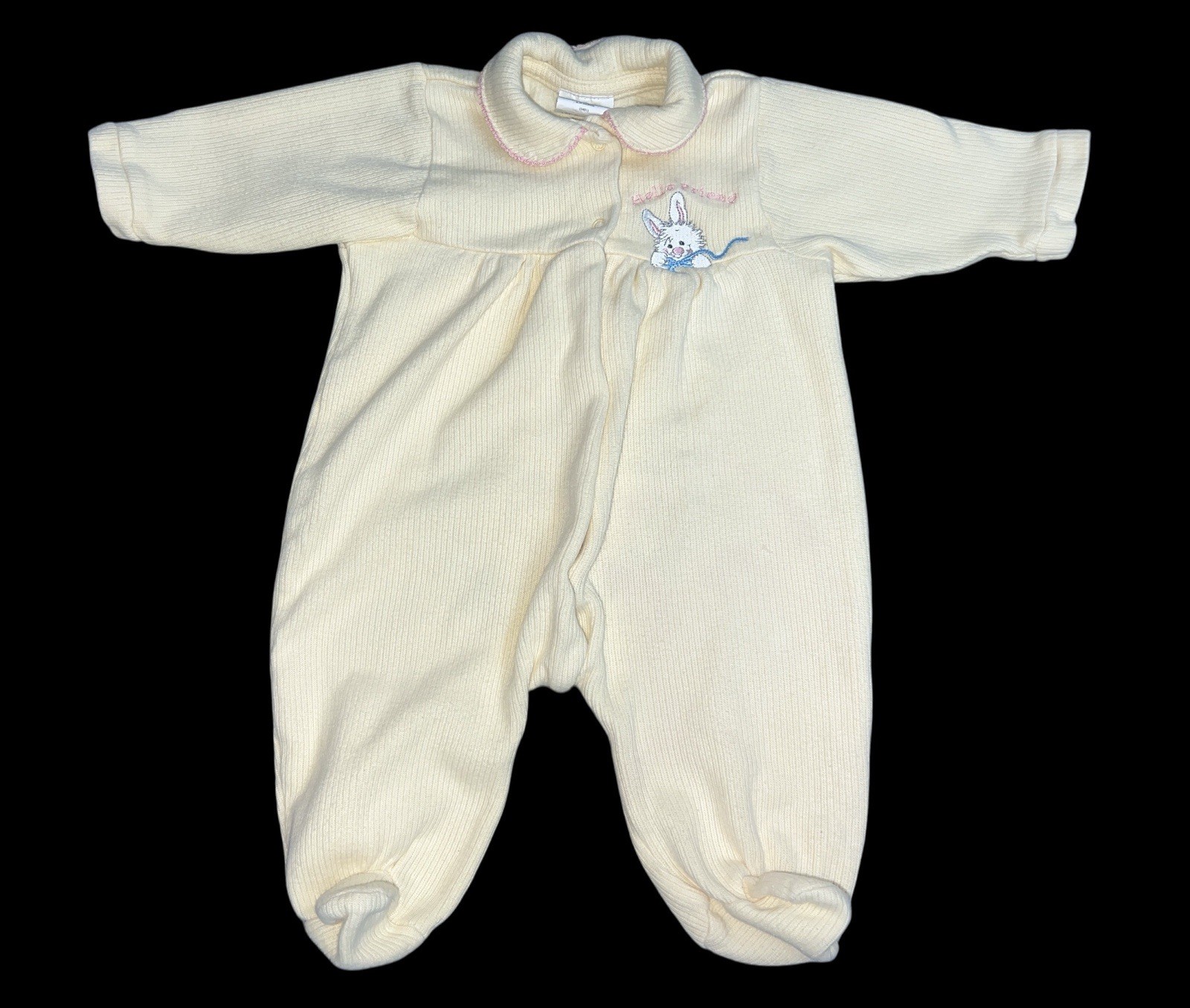 Little Suzy's Zoo Baby Duck Yellow Romper 3-6 Months Vintage One-Piece, EUC