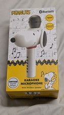 Peanuts Snoopy Bluetooth Karaoke Microphone  Wireless Speaker NEW Sealed