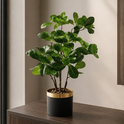 60 cm Künstlicher Tropischer Bonsai Ficus Baum - Premium Qualität
