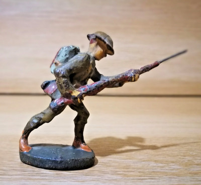 Lineol Germany Composition German Vintage 30er Jahre Elastolin Spielzeug Soldat Figur #2