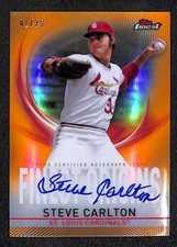 2019 Finest Steve Carlton Origins Auto Autograph Orange Refractor /25 RP132