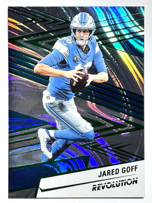JARED GOFF Lions 2025 Panini Revolution GREEN SWIRL PARALLEL #d/199 Card #64