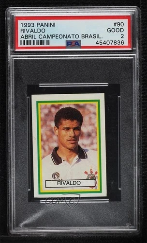 1993 Panini Abril Campeonato Brasileiro 93 Rivaldo #90 PSA 2