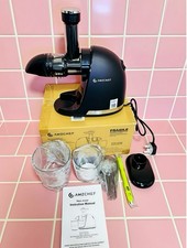 AMZCHEF Black Juicer Machines, Cold Press Slow Juicer, Masticating Juicer whole