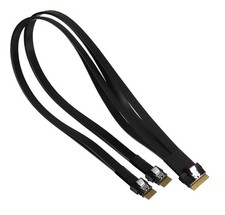 Slimline SAS SFF-8654 8i to Slimline SAS SFF-8654 4i 2-Port Y-Cable