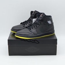 IO2052-001 Nike Air Jordan 1 Mid SE "Black/Opti Yellow" Men's 