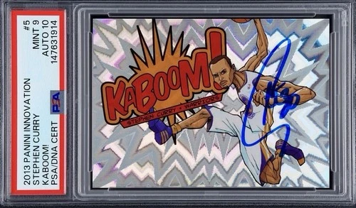 2013 Panini Innovation Kaboom #5 Stephen Curry PSA 9 DNA 10 MINT AUTO CARD POP 1
