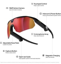 BleeqUp Ranger AI Smart Sports Camera Glasses 1080P 16MP New Sealed