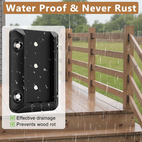 Acciaio DN Mate 20 PCS Deck Ringhiera Staffa Connettori per 2x4 (Effettivo 1,5”x3,5”) - Foto 4 di 6