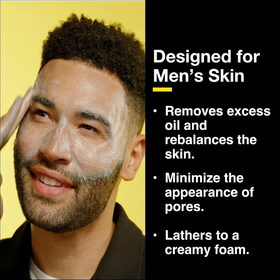 Jabón facial de carbón para el cuidado de la piel de los hombres - desintoxicación diaria, limpiador facial hidratante, R... Foto 3 de 4