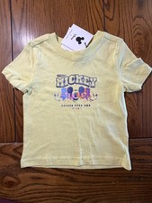 NWT Janie and Jack Disney Mickey Mouse Sunny Yellow Tee Shirt Top 12-18 Months