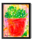 Guajardo Original Art: Cactus Plant 14X11 Canvas Signed Art Expressionism — photo 1