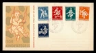 DR WHO 1958 NETHERLANDS FDC CHILD SEMI POST COMBO R56157