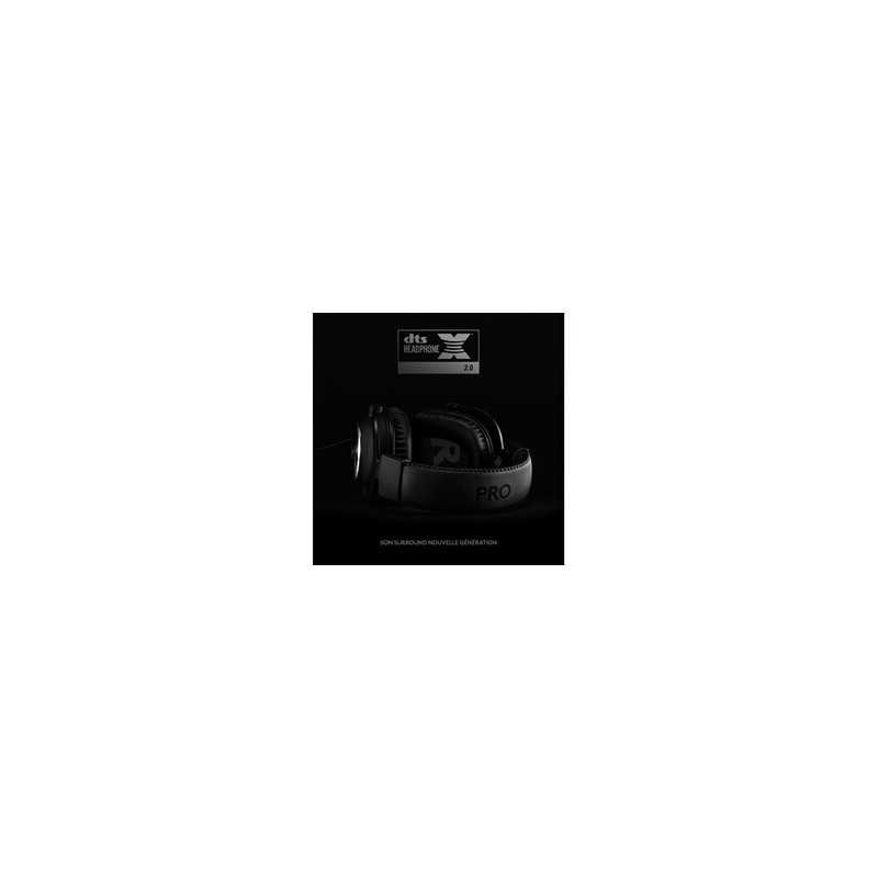 Casque Logitech G PRO X noir avec micro et support bureau gaming PC - 4