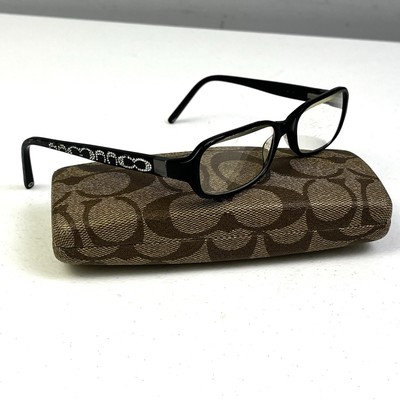Coach Twila Eyeglass Frames (849) Black Rectangle with Glasses Hard Case