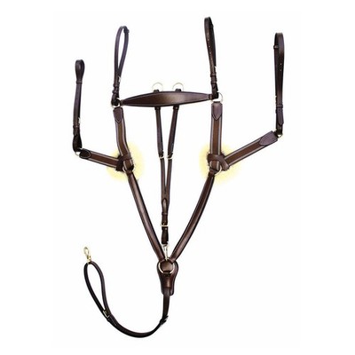 Henri de Rivel Pro 5 Point Elastic Breastplate Martingale with Running Attachmen