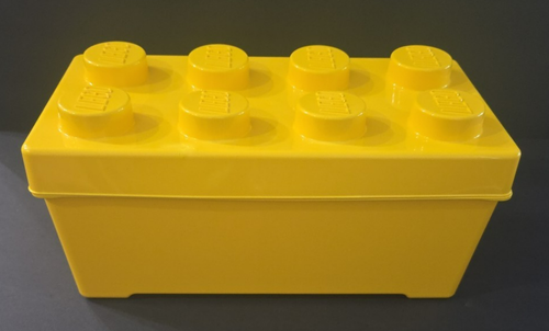 3 LEGO Storage Brick 8 Stud Container Box Purple, Green, Yellow EMPTY 14"x7"x7" - Picture 13 of 21