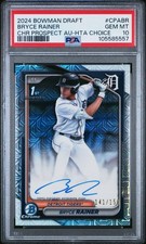 2024 BOWMAN DRAFT CHROME PROSPECT AUTO HTA CHOICE BRYCE RAINER /150 PSA 10 🔥