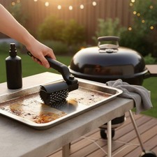 Electric Grill Brush Indicator Light USB Charging Grill Brush Hanging Loop