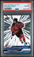 2024-25 Upper Deck PWHL 1st Edition Outburst BRIANNE JENNER PSA 10 Young Guns RC