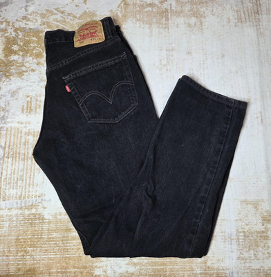 Vintage Levis 550 Jeans Mens Black Denim Relaxed Tapered USA 90s