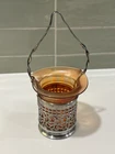 Fenton Antique Marigold Carnival Glass Compote Silver Plate