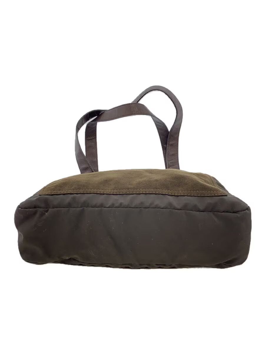 BOTTEGA VENETA tote bag in brown nylon with suede accents thumbnail 4