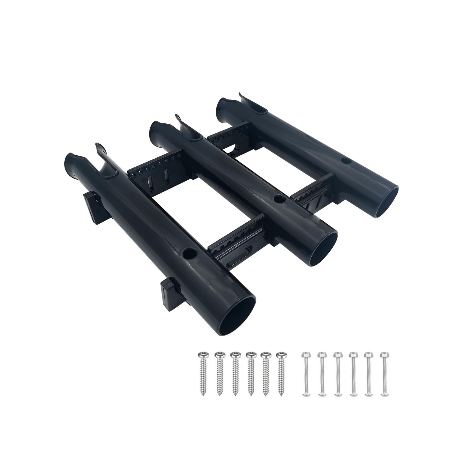 3 Tube Black Fishing Rod Holder Bracket Wall Mounted Boat Side Mount Tool