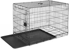 Large Metal Dog Crate/Cage with Tray, Durable and Foldable Dog