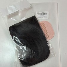 Black Clip-In Hair Topper with Bangs Lace Hairpiece New