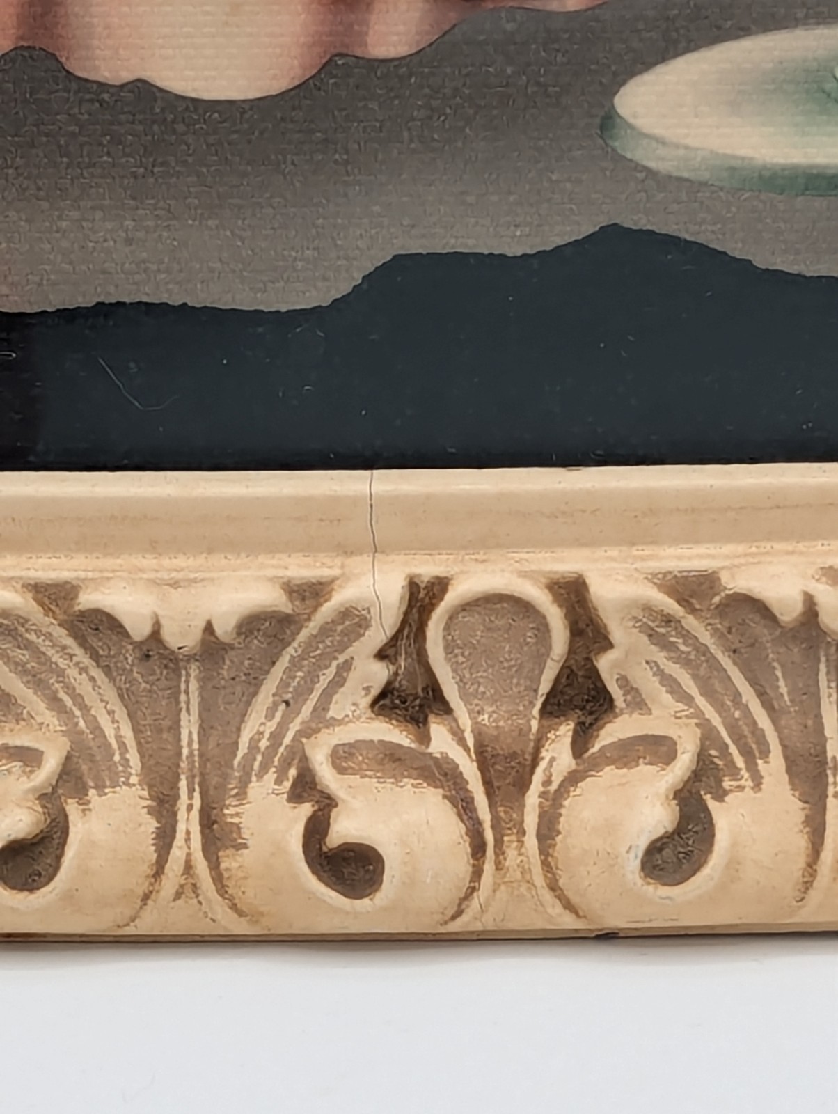 Vintage 1940's Art Deco Turner Airbrushed Watercolor Victorian Lady Cottage Core