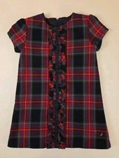 Nautica Baby Toddler Girl Multicolored Plaid Holiday Party Dress Ruffles 3T