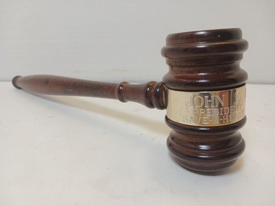 Vintage Wooden Gavel Save-A-Heart John Dietrich 1989-90 President Plaque