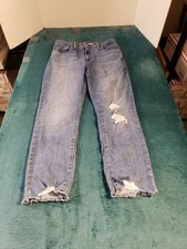 Levis 724 Jeans Size 29 Womens Blue Denim Pants Ladies High Rise Straight Crop