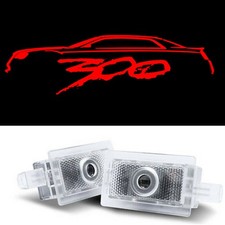 2x Red Car Led Door Laser Projector Puddle Lights Hd For Chrysler 300 2005-2024