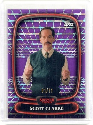 2025 Topps High Tek Stranger Things SCOTT CLARKE #32 PURPLE /11 01/11 ALPHA