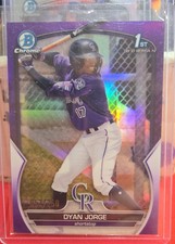 2023 Bowman - Chrome Prospects Dyan Jorge #BCP-22 Purple Refractor /250 (RC)