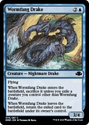 Wormfang Drake 074/261 Dominaria Remastered FOIL Common MTG Card